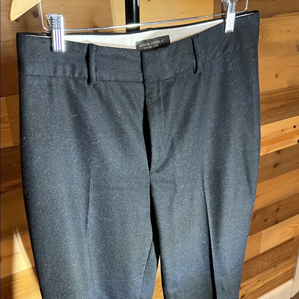 Banana Republic Women's Wool Blend Black Trousers